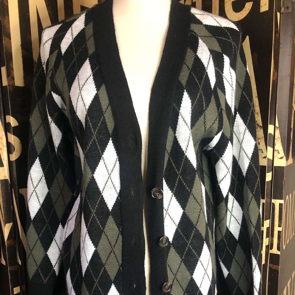 ❀ vintage diamond cardigan ❀